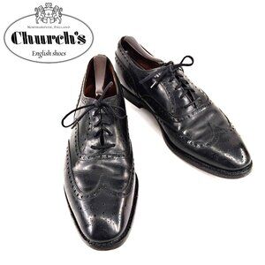 Church’s Custom Grade Black Leather Brogue Oxford Dress Shoes Men’s US 10